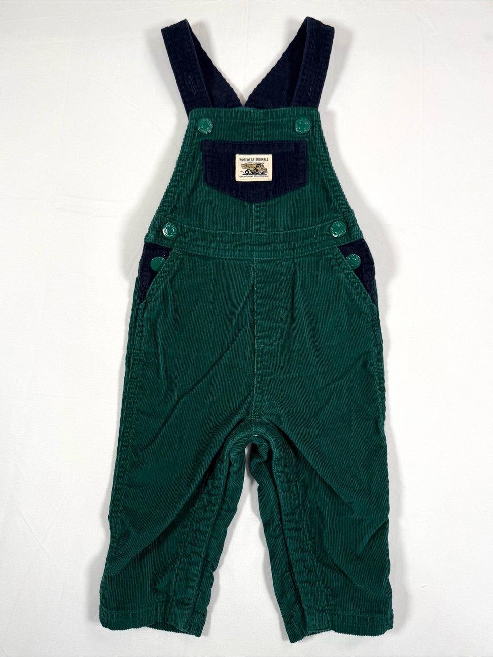OLD NAVY Baby Corduroy Overalls 6-12M Workwear Retro Carpenter Utility Preppy
